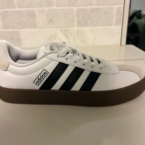 Adidas Women's White and Black Sneaker- Adidas VL Court 3.0 Women's Shoes